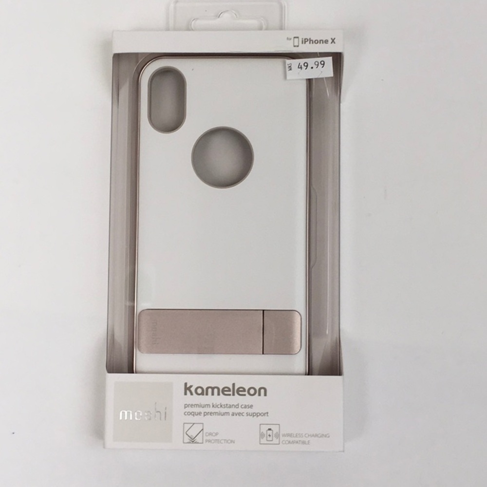 Moshi Kameleon iPhone X case - white/gold